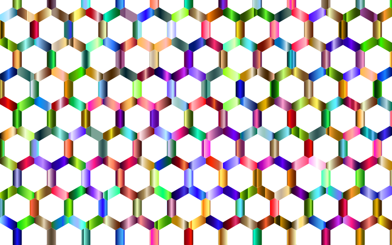 Prismatic Hexagonal Geometric Pattern 5 No Background