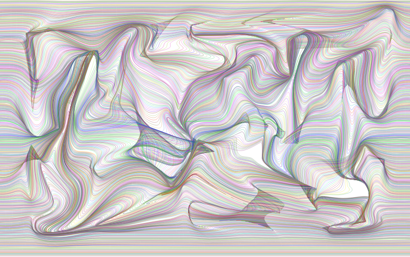 Prismatic Distorted Line Art Background