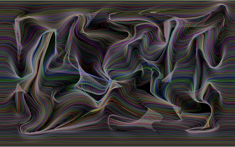 Prismatic Distorted Line Art Background Variation 2