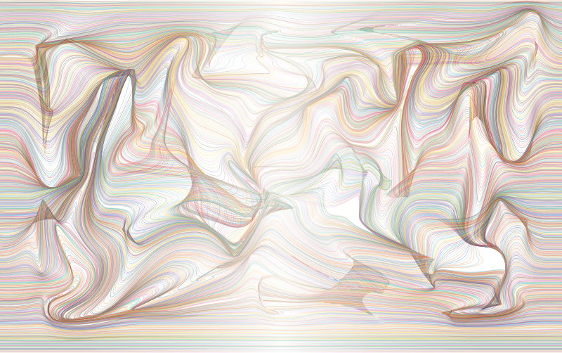 Prismatic Distorted Line Art Background 2