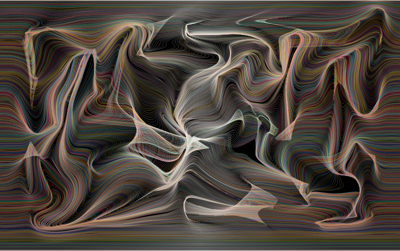 Prismatic Distorted Line Art Background 2 Variation 2