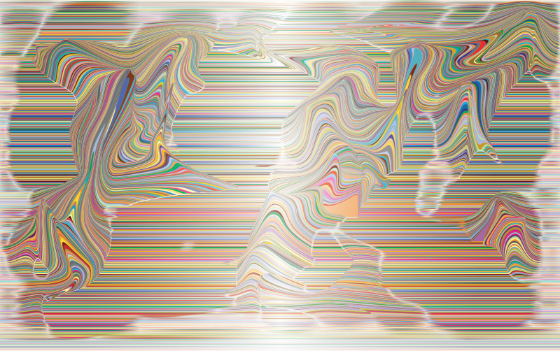 Prismatic Distorted Line Art Background 2 Variation 3