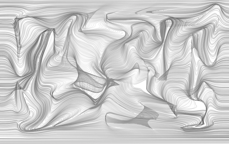 Prismatic Distorted Line Art Background 3