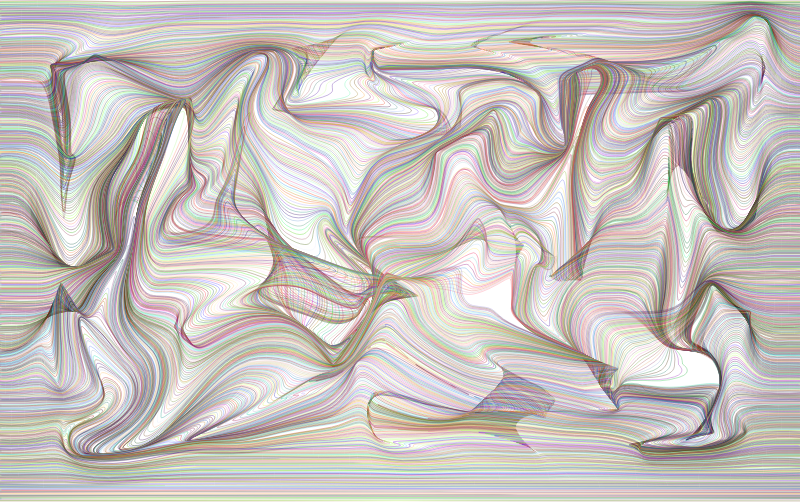 Prismatic Distorted Line Art Background 4