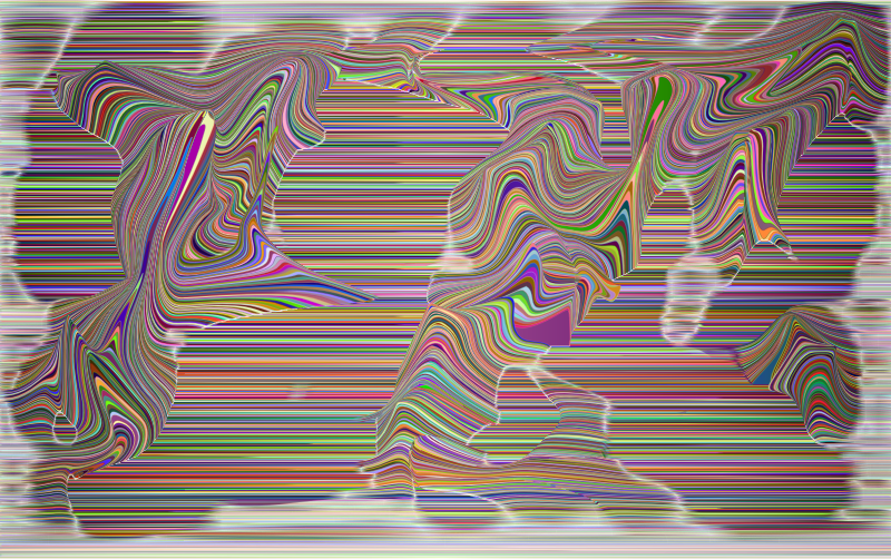 Prismatic Distorted Line Art Background 4 Variation 2