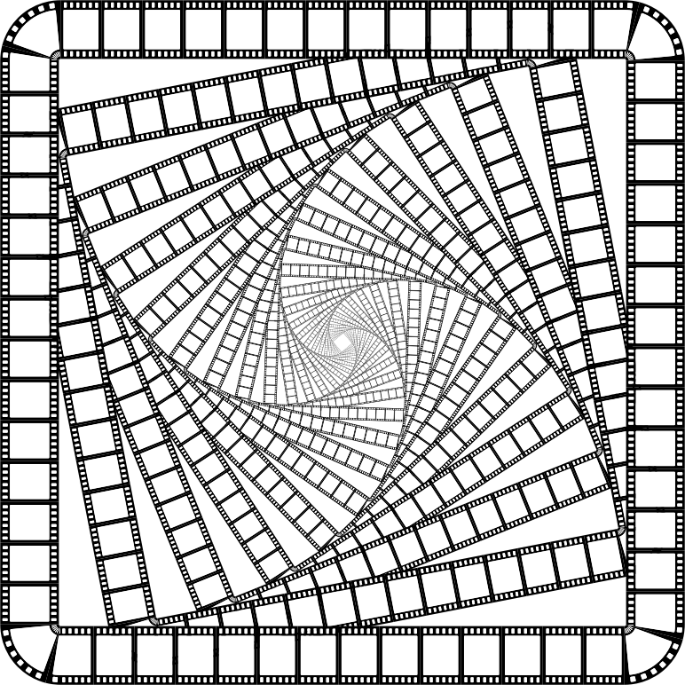 Film Strip Square Frame Vortex