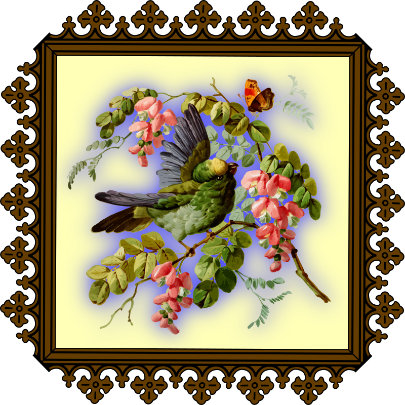 Bird and flowers