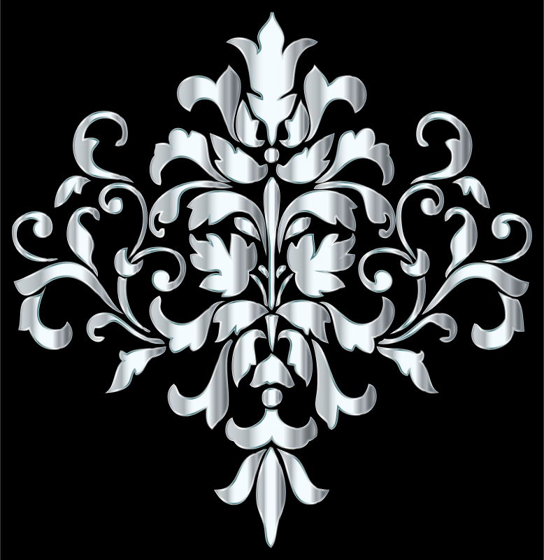 Silver Damask Design