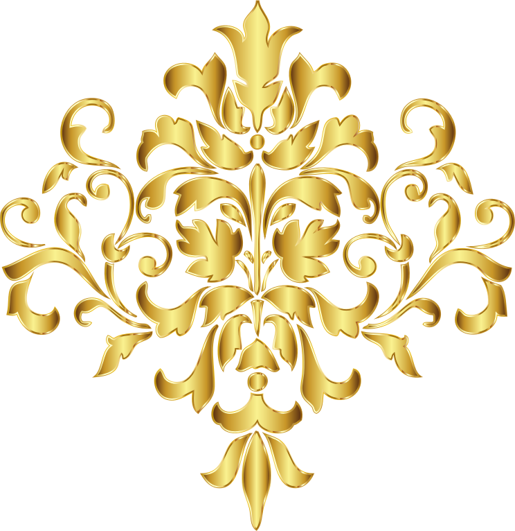 Gold Damask Design No Background