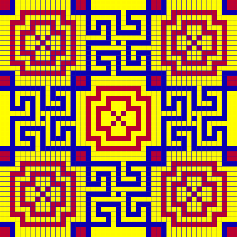 Seamless Tiled Geometric Mosaic Pattern By Karen Arnold