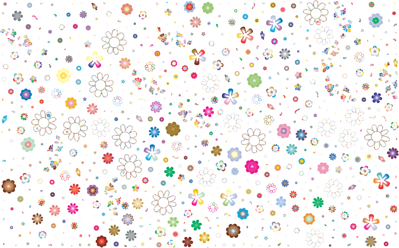 Prismatic Floral Background No Black