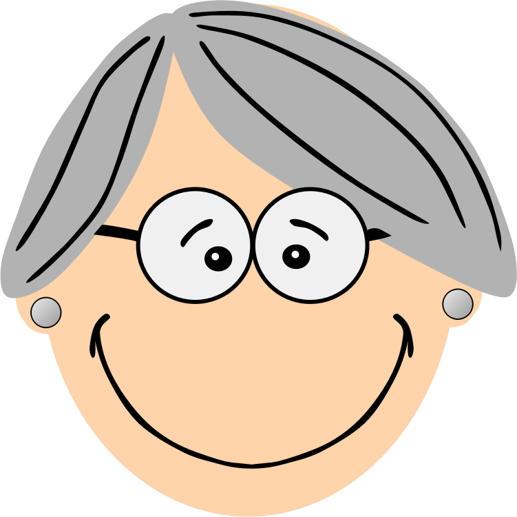 Grey haired grandma - Openclipart