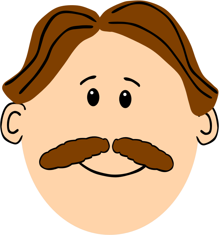 man with brown hair and mustache