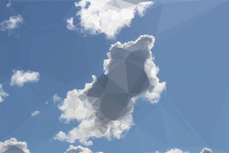 Low Poly Blue Sky 11