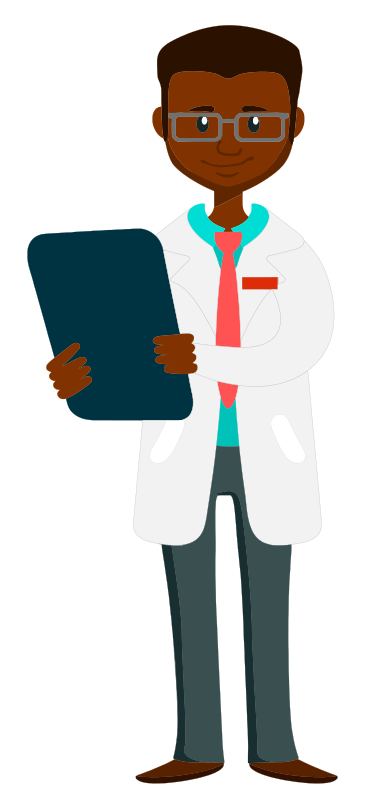 Doctor holding clipboard