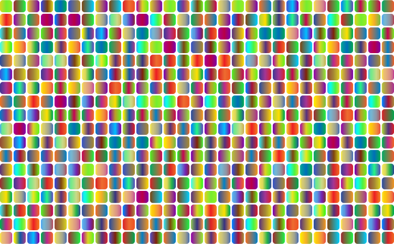 Prismatic Rounded Squares Grid 3 No Background