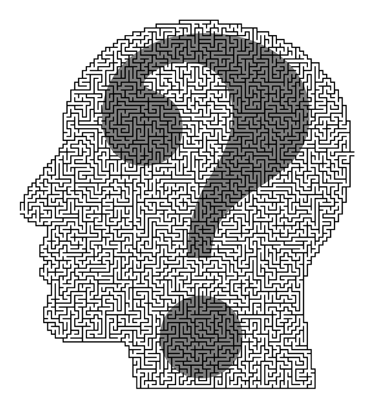 Man Head Maze Question Mark