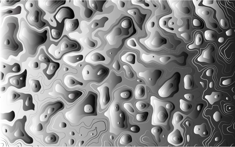 Grayscale Contour Map