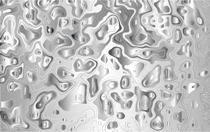 Grayscale Contour Map 2