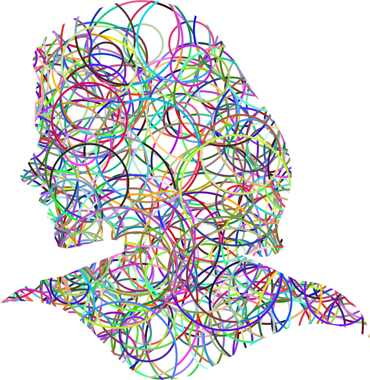 Prismatic Rings Female Head No Background