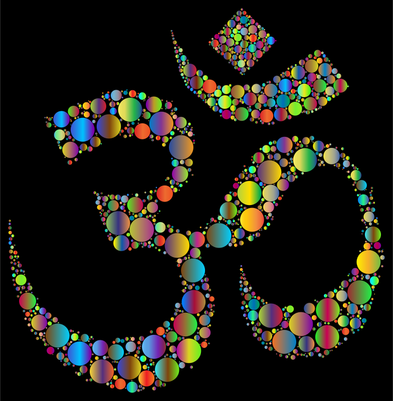 Prismatic Om Symbol Circles 3