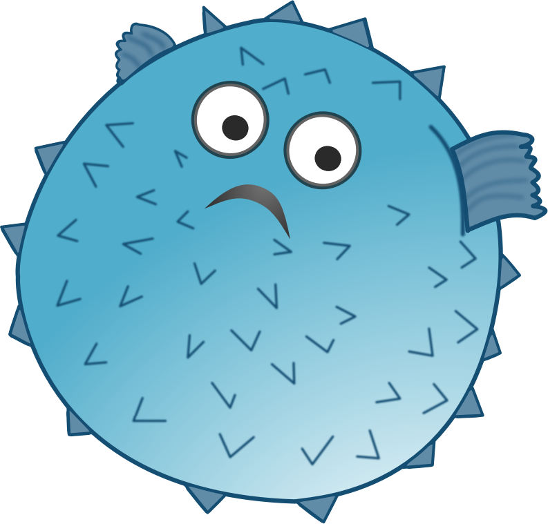 Cartoon blowfish