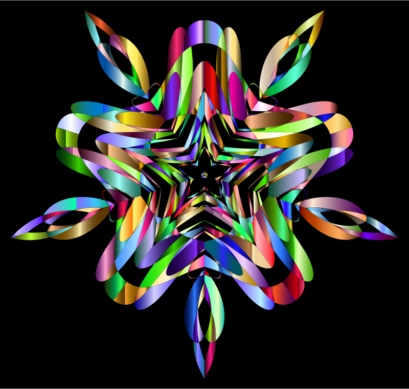 Chromatic Flower Silhouette 6