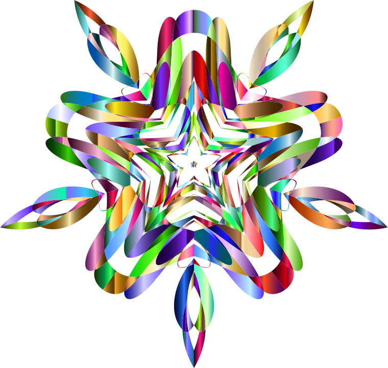 Chromatic Flower Silhouette 6 No Background