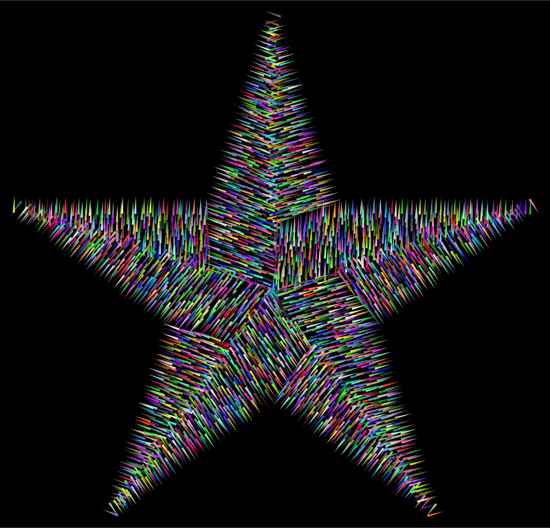 Prismatic Patchwork Star
