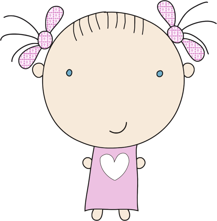 little girl in pajamas clipart