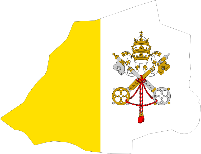 Vatican City Map Flag