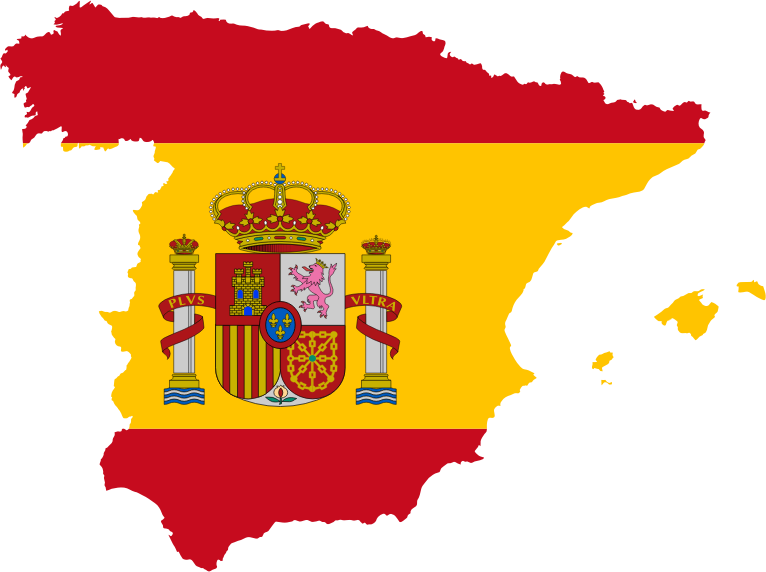 Spain Map Flag