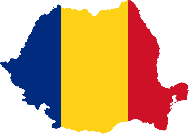 Romania Map Flag