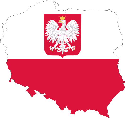 Poland Map Flag With Coat Of Arms