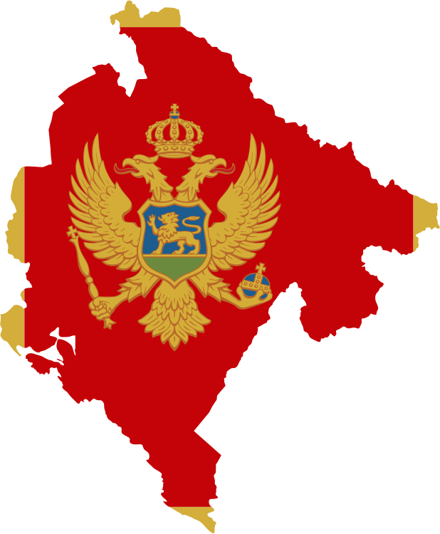Montenegro Map Flag