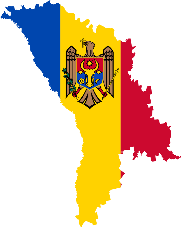 Moldova Map Flag