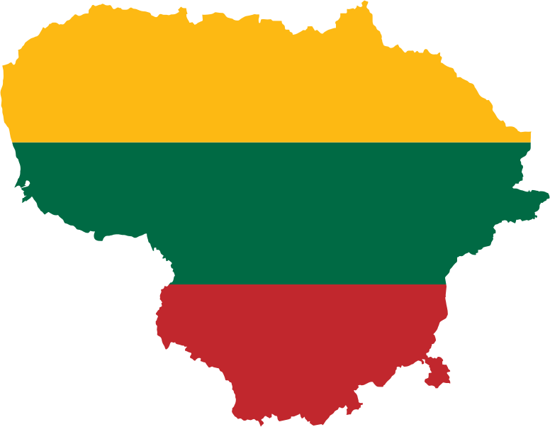 Lithuania Map Flag