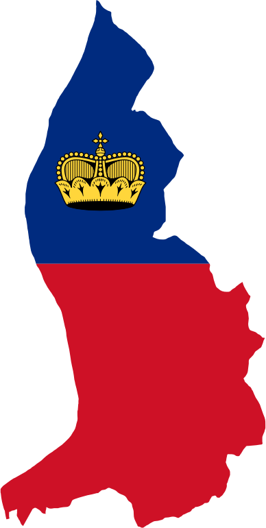 Liechtenstein Map Flag