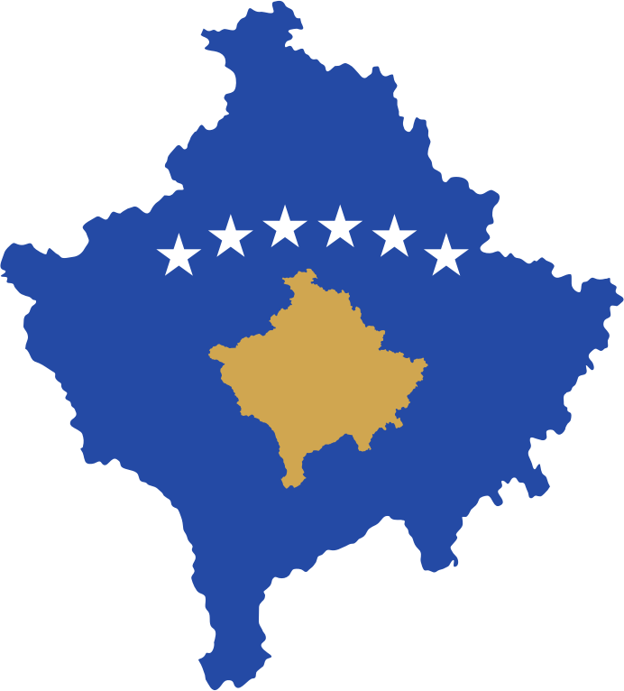 Kosovo Map Flag