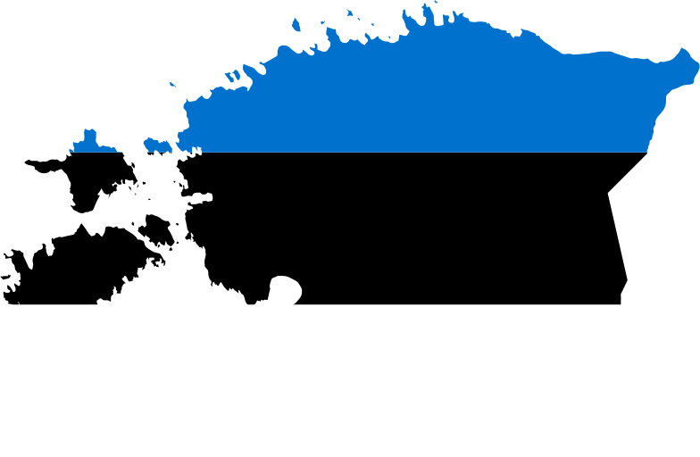 Estonia Map Flag