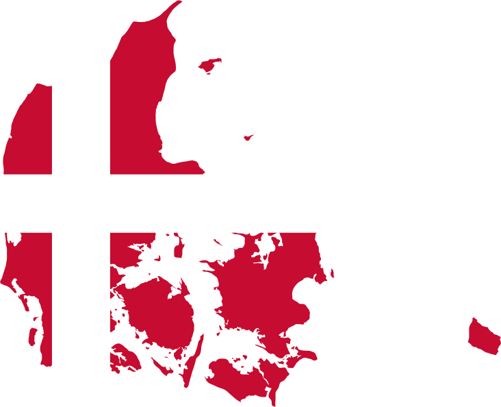 Denmark Map Flag