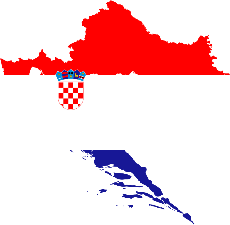 Croatia Map Flag