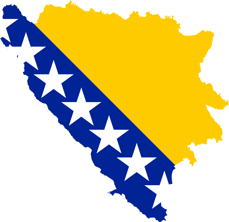 Bosnia And Herzegovina Map Flag