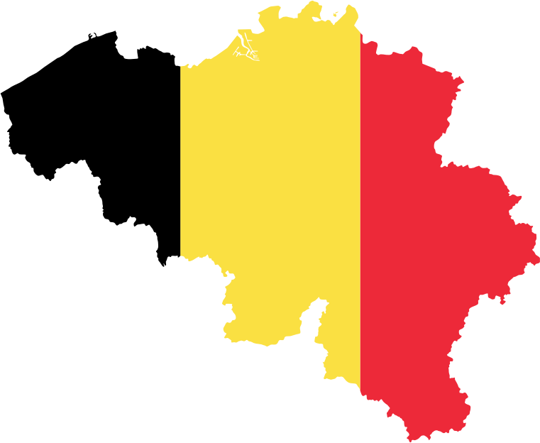 Belgium Map Flag