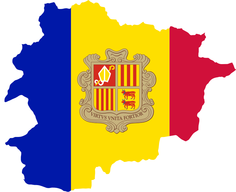 Andorra Map Flag