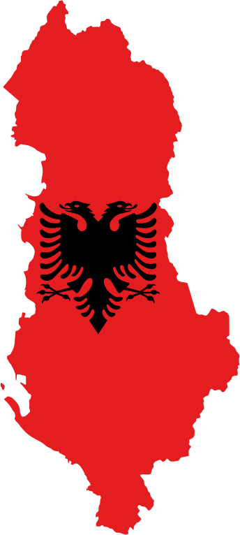 Albania Map Flag