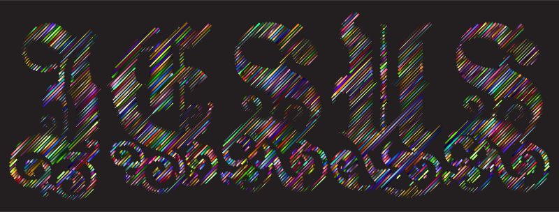 Prismatic Jesus Typography Lines 3