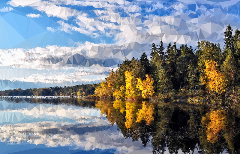 Low Poly Autumn River