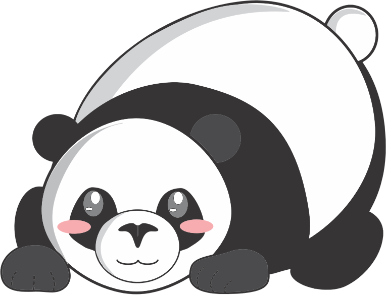 Bashful Cartoon Panda