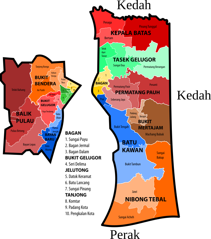 Penang New Electoral Map Openclipart   264108